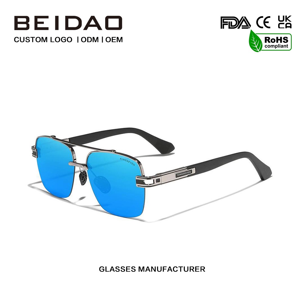 Luksusowe męskie kolorowe okulary polaryzacyjne w stylu retro