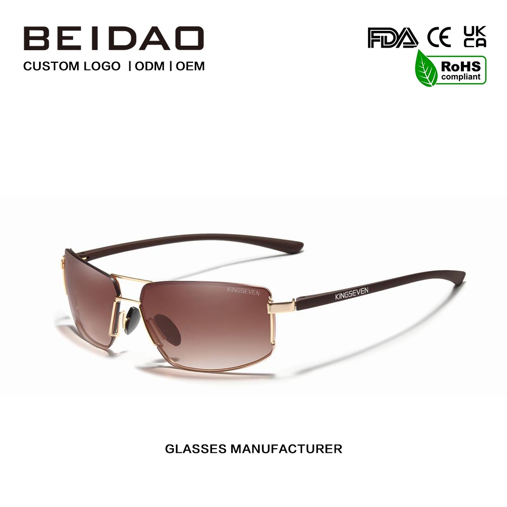 Okulary przeciwsłoneczne unisex w stylu vintage, kwadratowe, aluminiowe, polaryzacyjne